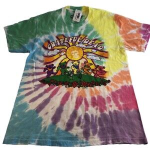 Liquid Blue Grateful Dead Dancing Bears Tie Dye Shirt Size M Medium NEW